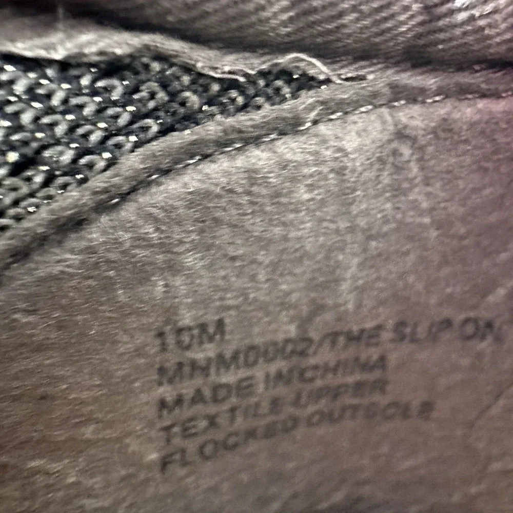 Strauss + Ramm Slip On Knit Sneakers Mens 10M Gray Black Camo Round Toe Casual‎
